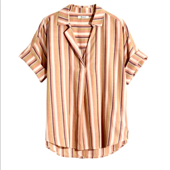 💕SALE💕 Madewell Courier Button-Back Shirt Stripe - Picture 4 of 12